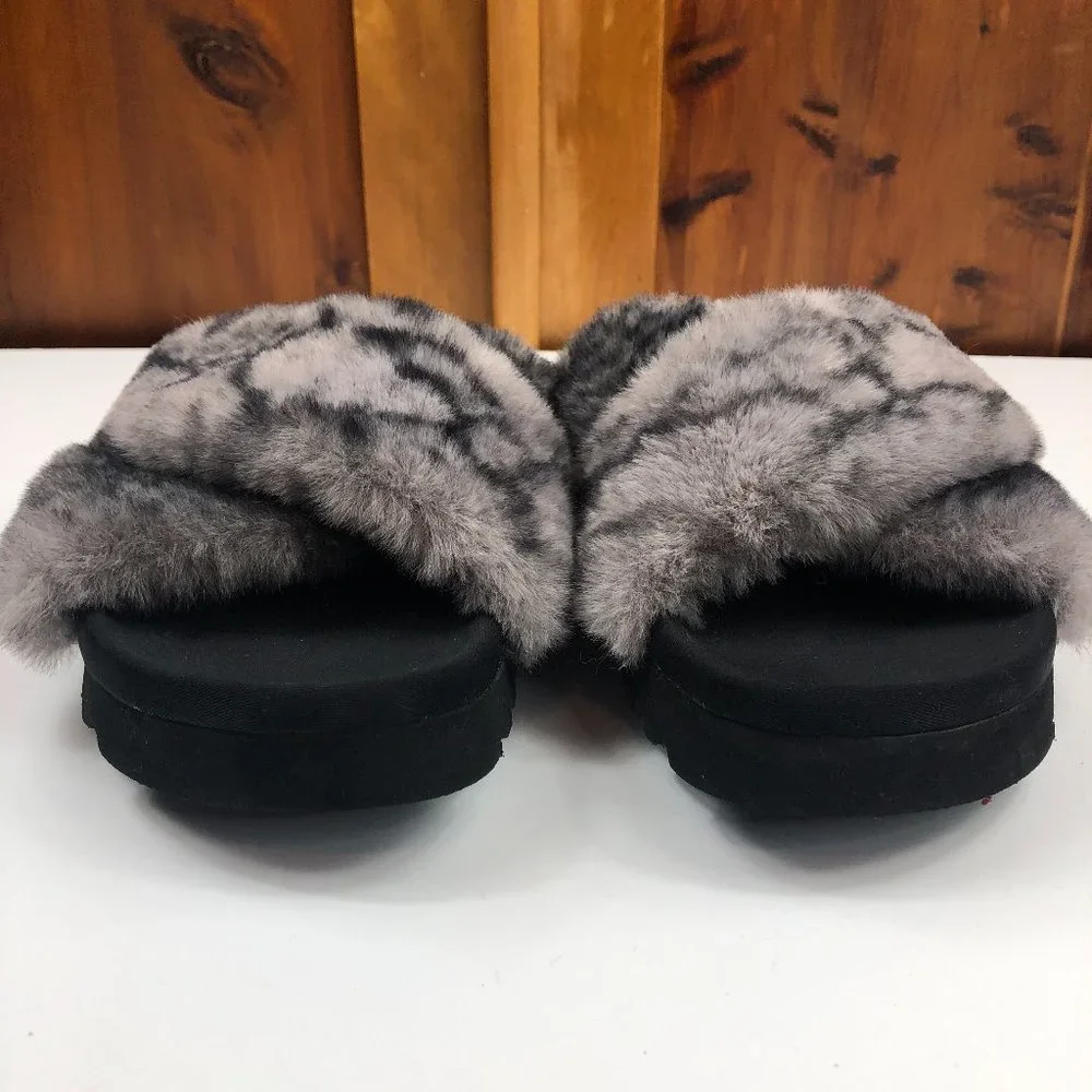 Steve Madden Amari Cozy Faux Fur Comfort Insole Footbed Sandals Fairycore